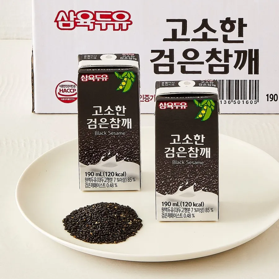 SAMYUK Soybean Drink – Sesame 190ML - 40% Dis (Exp: 27-May-2026)