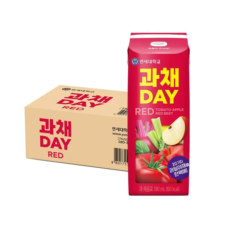 [GR-BEV-0106] YONSEI Fruit & Vegetable Juice – Red 190ML