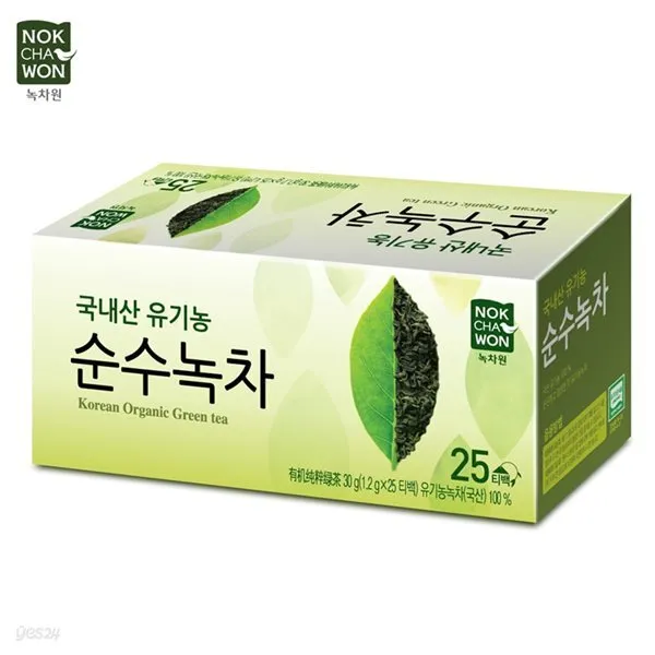 NOKCHAWON Organic Green Tea – Tea Bag 25T*1.2G