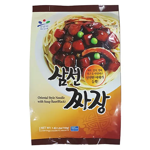 SHINSUNMI Oriental Style Noodle with Soup Base – Black 2*370G