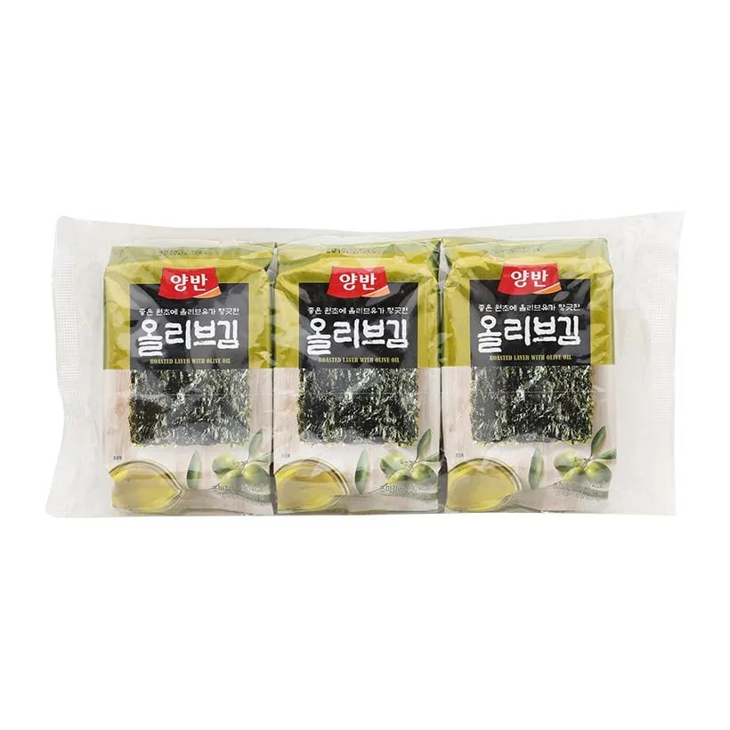 [GR-SNACK-0031] DONGWON Seasoned Laver Seaweed – Olive Oil 3P 14G