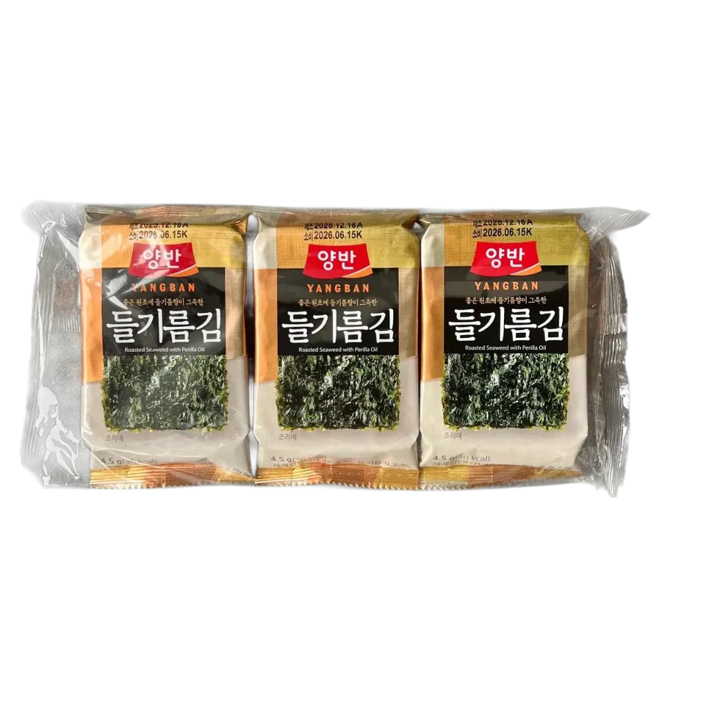 [GR-SNACK-0032] DONGWON Seasoned Laver Seaweed – Perilla Oil (3P) 14G