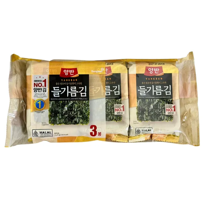 DONGWON Seasoned Laver Seaweed Perilla Oil (4.5G*3)