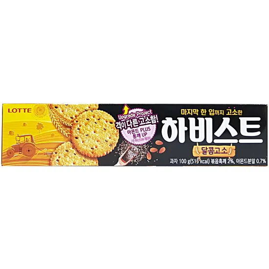 [GR-SNACK-0058] 롯데 하비스트(달콤고소) 91G