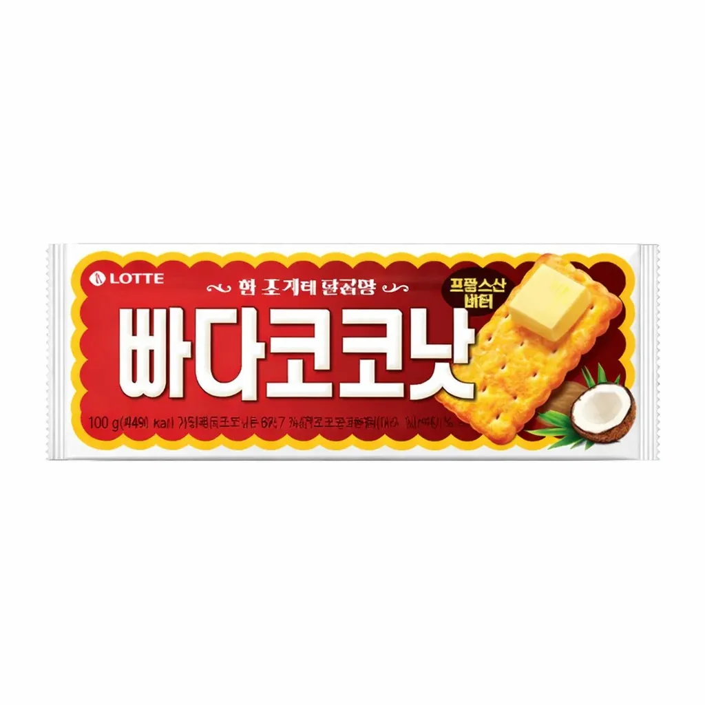 [GR-SNACK-0061] LOTTE Sweet Biscuits – Butter Coconut 100G