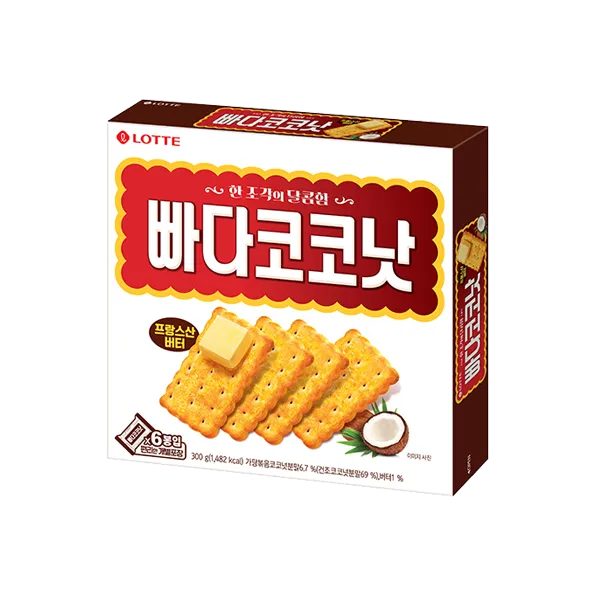 [GR-SNACK-0061] LOTTE Sweet Biscuits – Butter Coconut 300G