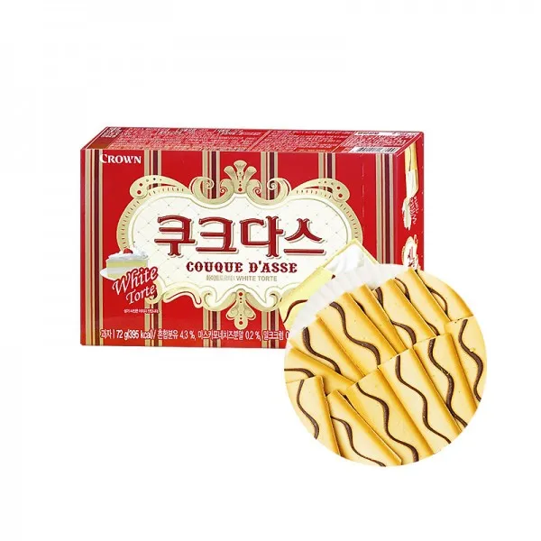 [GR-SNACK-0070] CROWN Sweet Biscuits – Cookdas White 77G