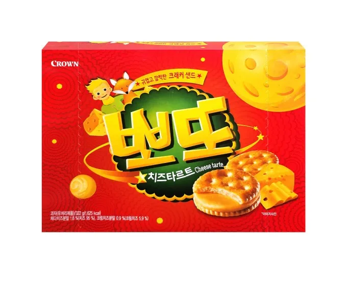 [GR-SNACK-0077] CROWN Sweet Biscuits – Bbotto Cheese 161G