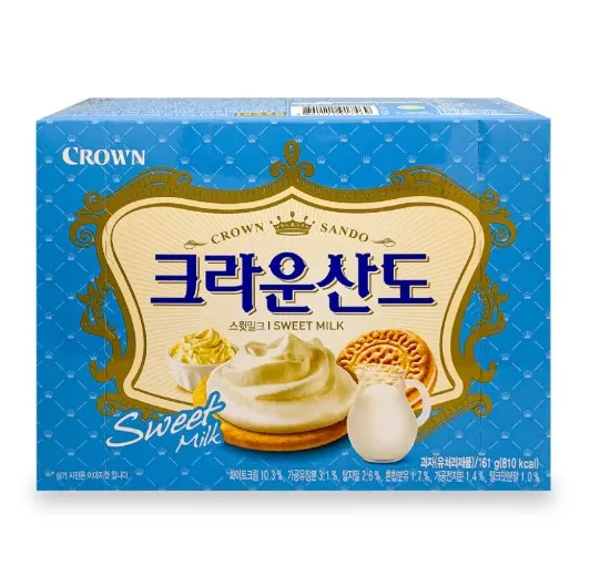 [GR-SNACK-0081] CROWN Sweet Biscuits – Sando Sweet Milk 161G