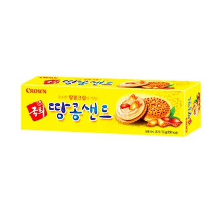 [GR-SNACK-0084] CROWN Sweet Biscuits – Peanut Sandwich 93G