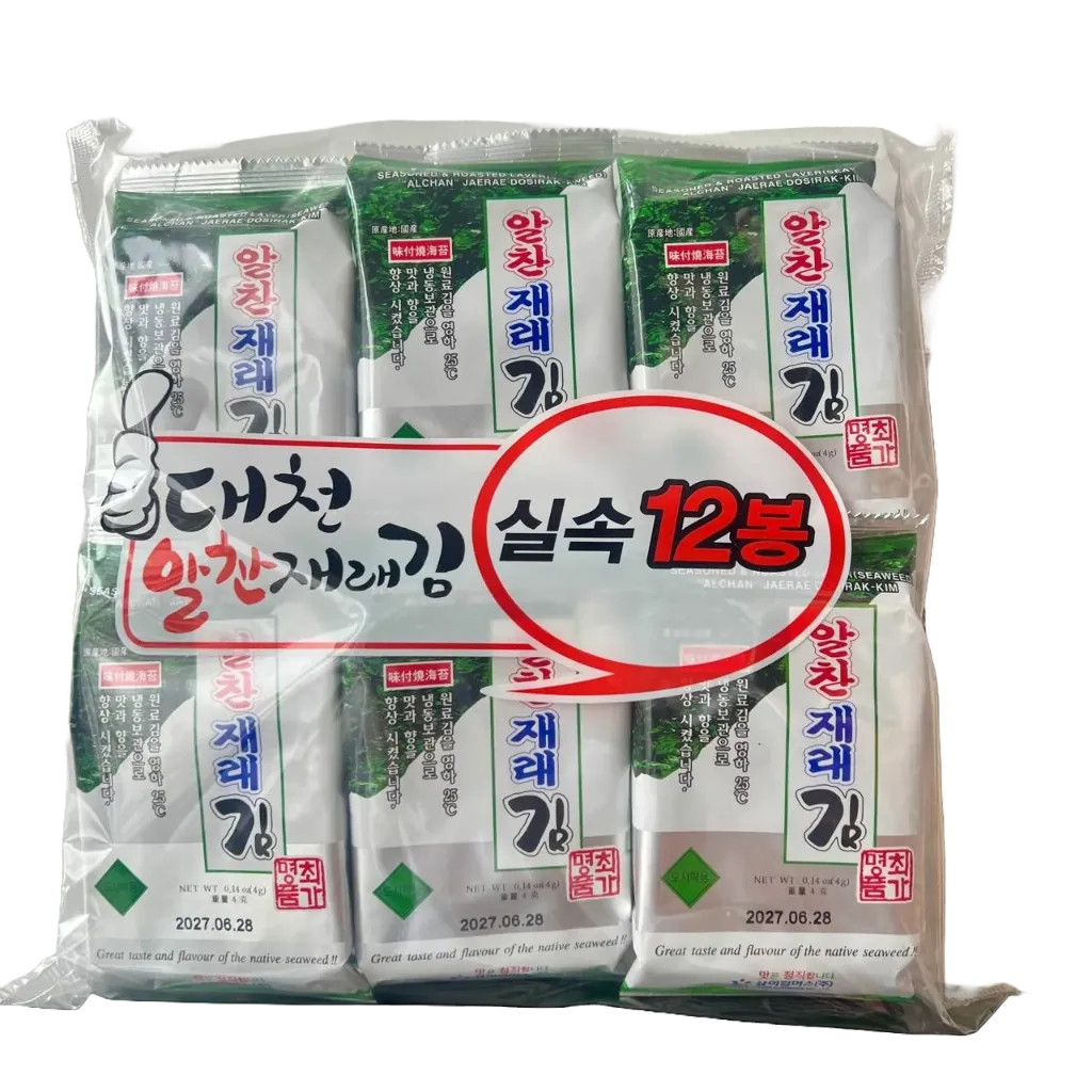[GR-SNACK-0109] ALCHAN Roasted & Seasoned Seaweed – 12 Dan 12P*8SHT(4G)