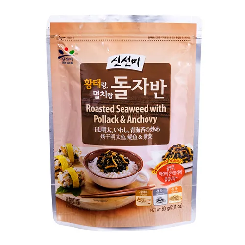 [GR-SNACK-0124] SHINSUNMI Roasted & Seasoned Seaweed – Pollack & Anchovy 60G