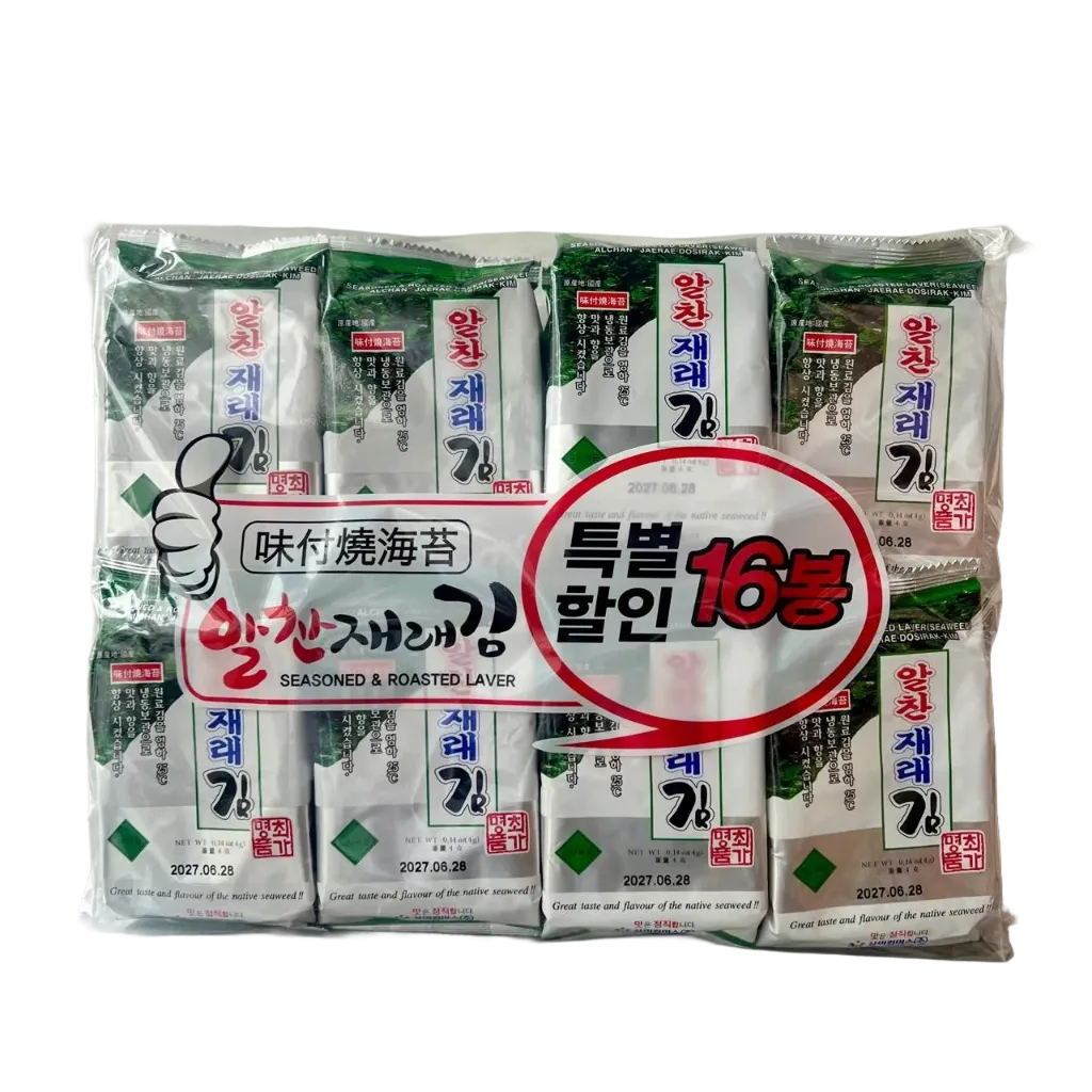 [GR-SNACK-0130] ALCHAN Roasted & Seasoned Seaweed 16P*8SHT(4G)