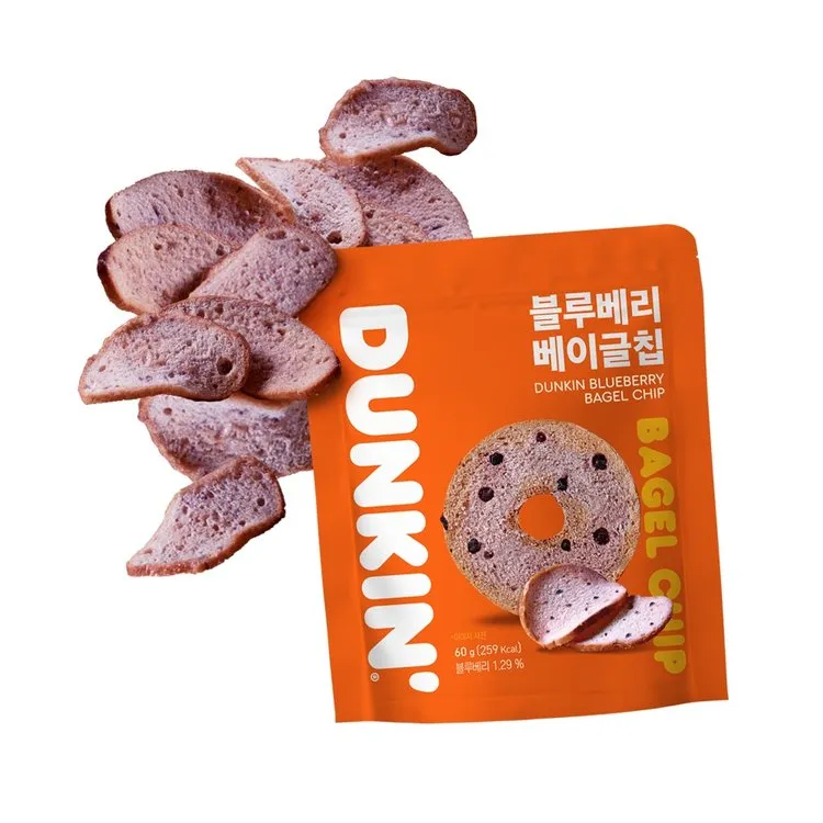 [GR-SNACK-0132] DUNKIN Bagel Chip – Blueberry 60G