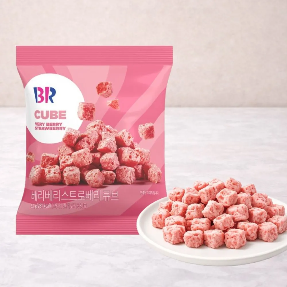 [GR-SNACK-0136] BASKIN Cube – Strawberry 52G