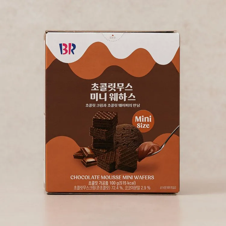 [GR-SNACK-0137] BASKIN Mini Wafers – Chocolate Mousse 100G