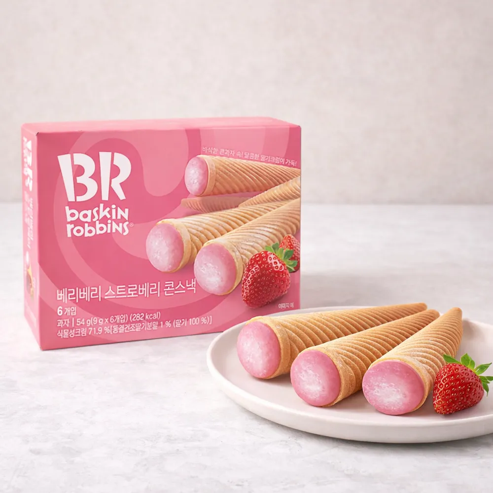 [GR-SNACK-0139] BASKIN Very Berry Strawberry Corn Snack 54G