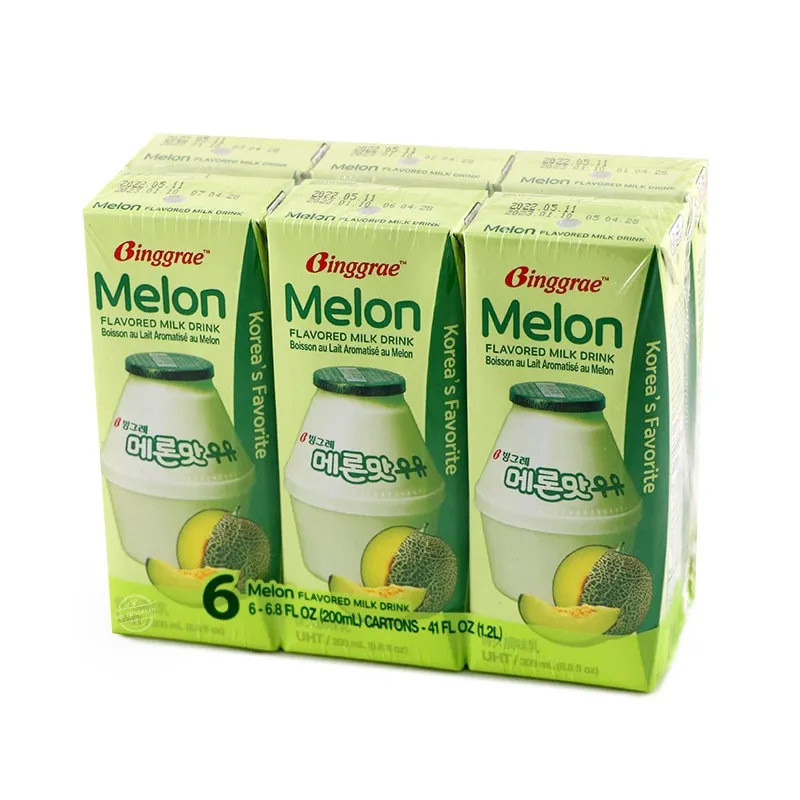 [GR-BEV-0151] 빙그레 메론맛 우유 200ml × 6입