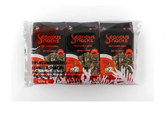 Seariousnacks Crispy seaweed snacks Fire Chicken flavor 4g*3EA
