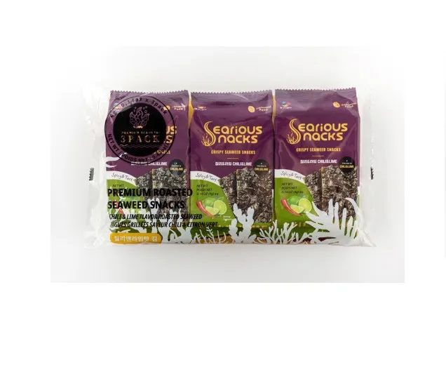 [GR-SNACK-0152] Seariousnacks Crispy seaweed snacks Chili&Lime flavor 4g*3EA