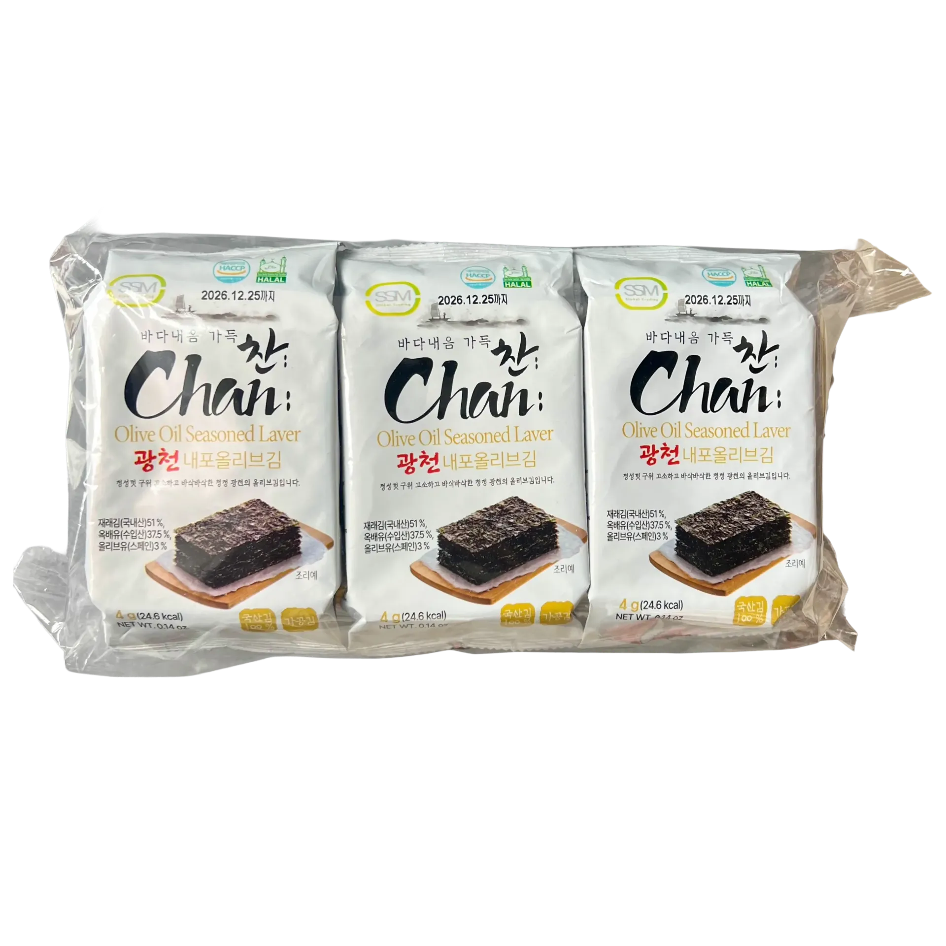[GR-SNACK-0154] Chan Olive Oil Seasoned Laver 9P