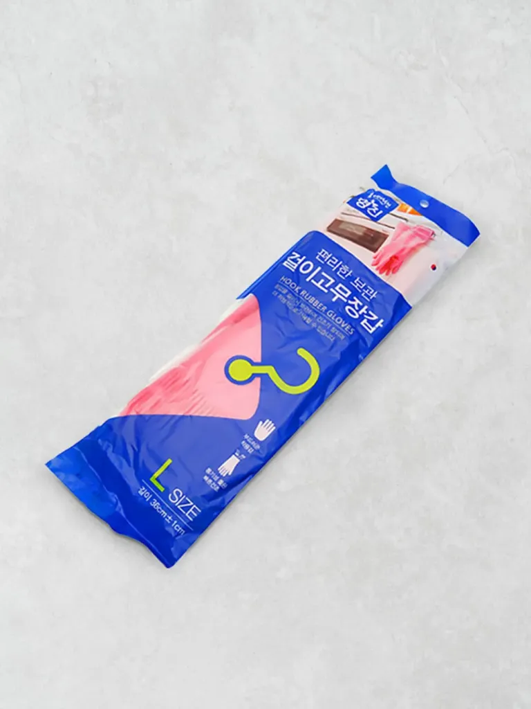 Rubber Gloves With Hook Size L