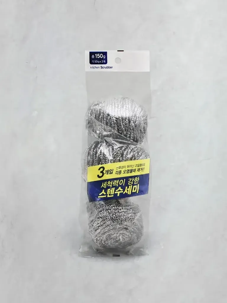 [GM-CLEAN-0024] Stainless Steel Scrubber Round 3pcs
