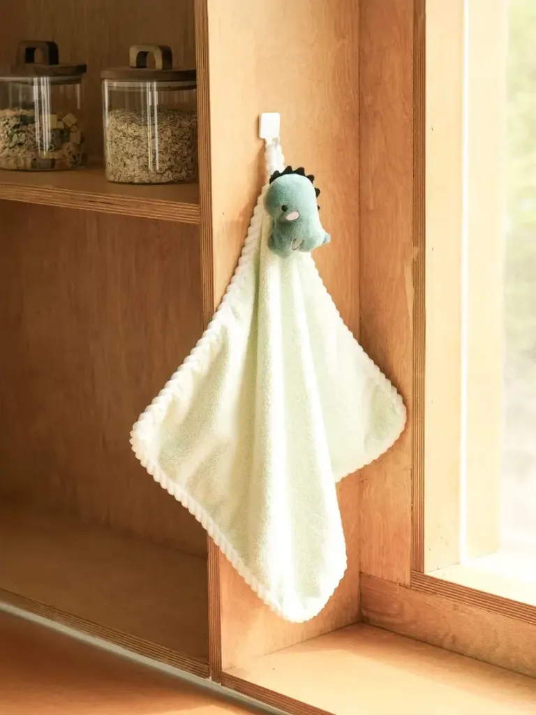 [GM-CLEAN-0027] Character Ring Hand Towel Dinosaur 30x30cm