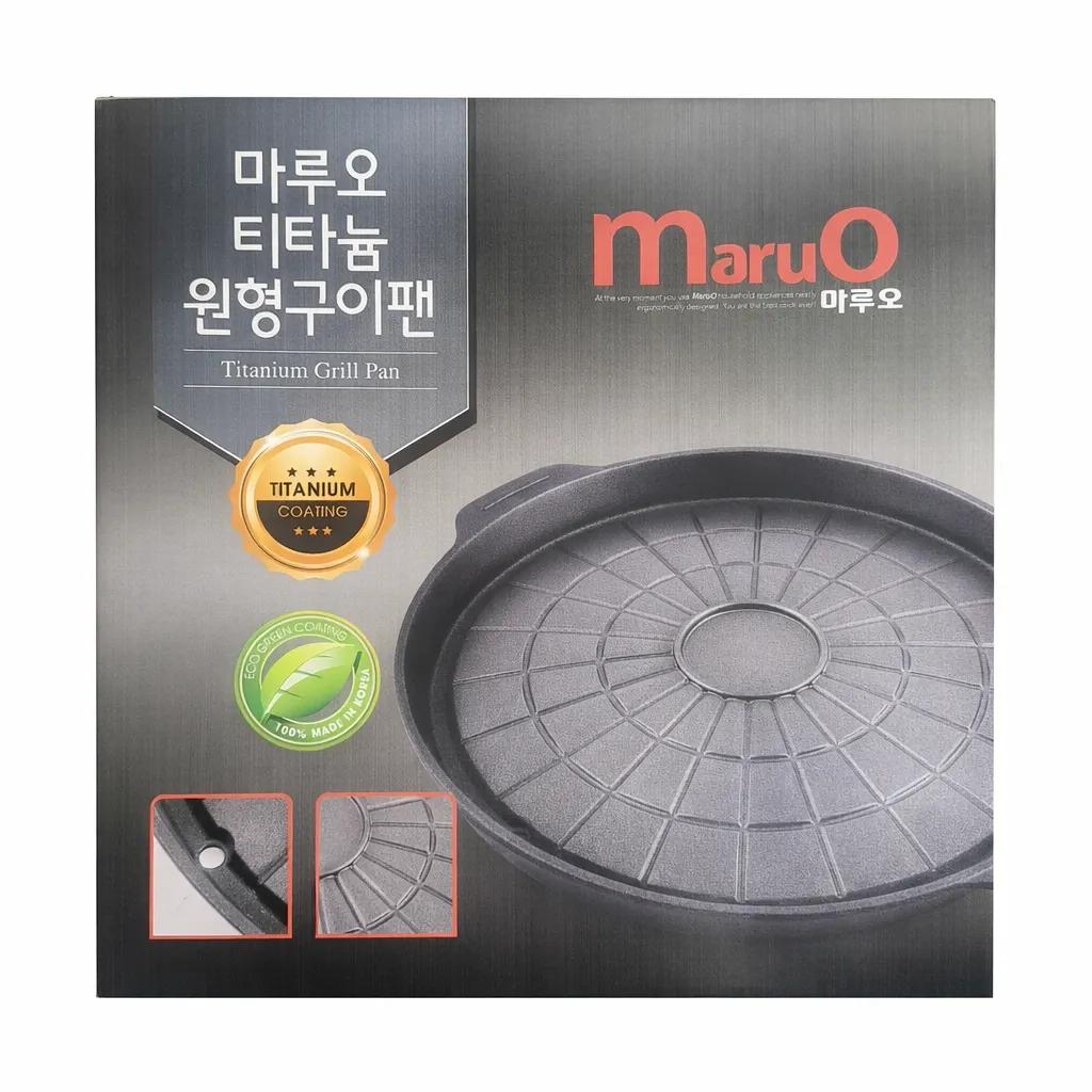[GM-KITCH-0014] Maruo Titanium Round Grill Pan 37cm
