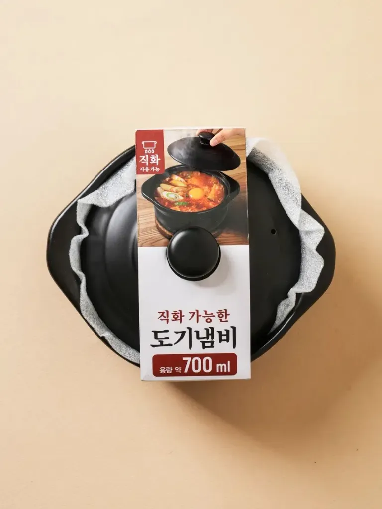 [GM-KITCH-0032] 깊은 뚜껑 도기 냄비 700 ml