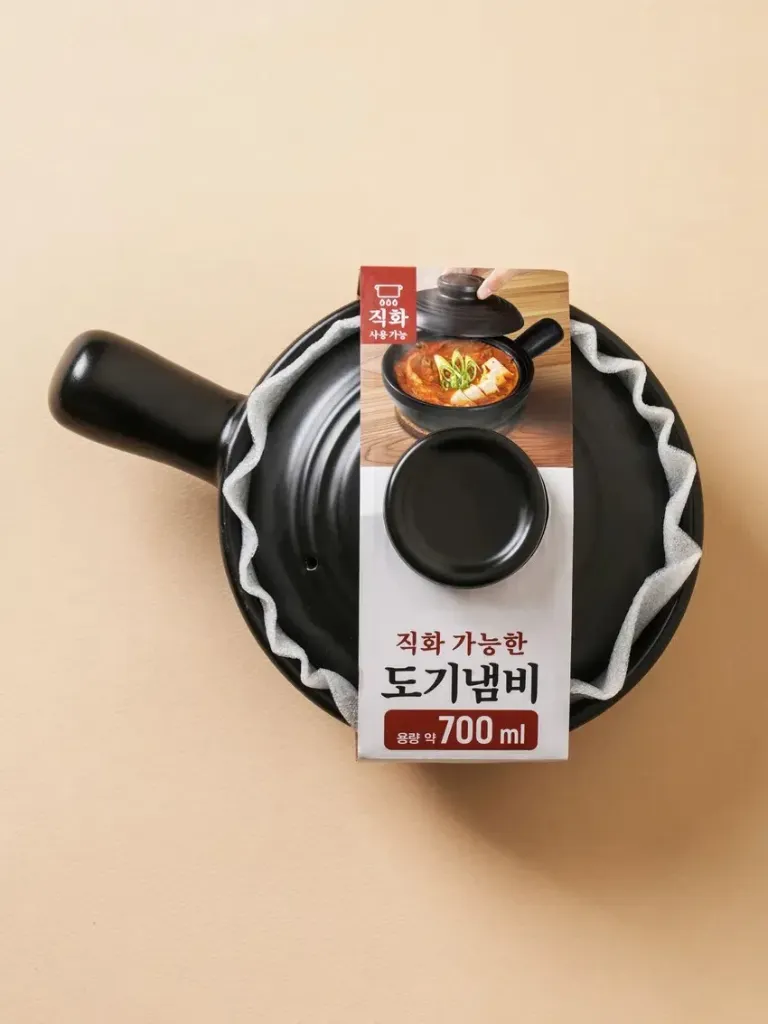 [GM-KITCH-0035] 손잡이 형태 도기 냄비 700 ml