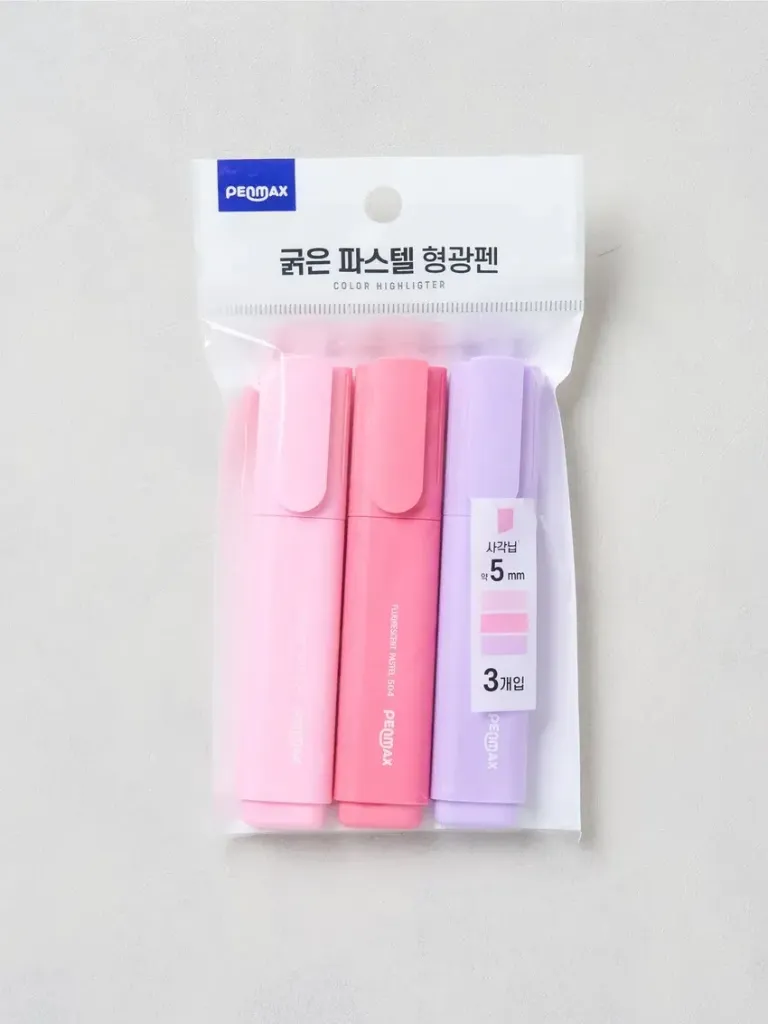 탱크 파스텔 형광펜 5 mm 3개입 러블리