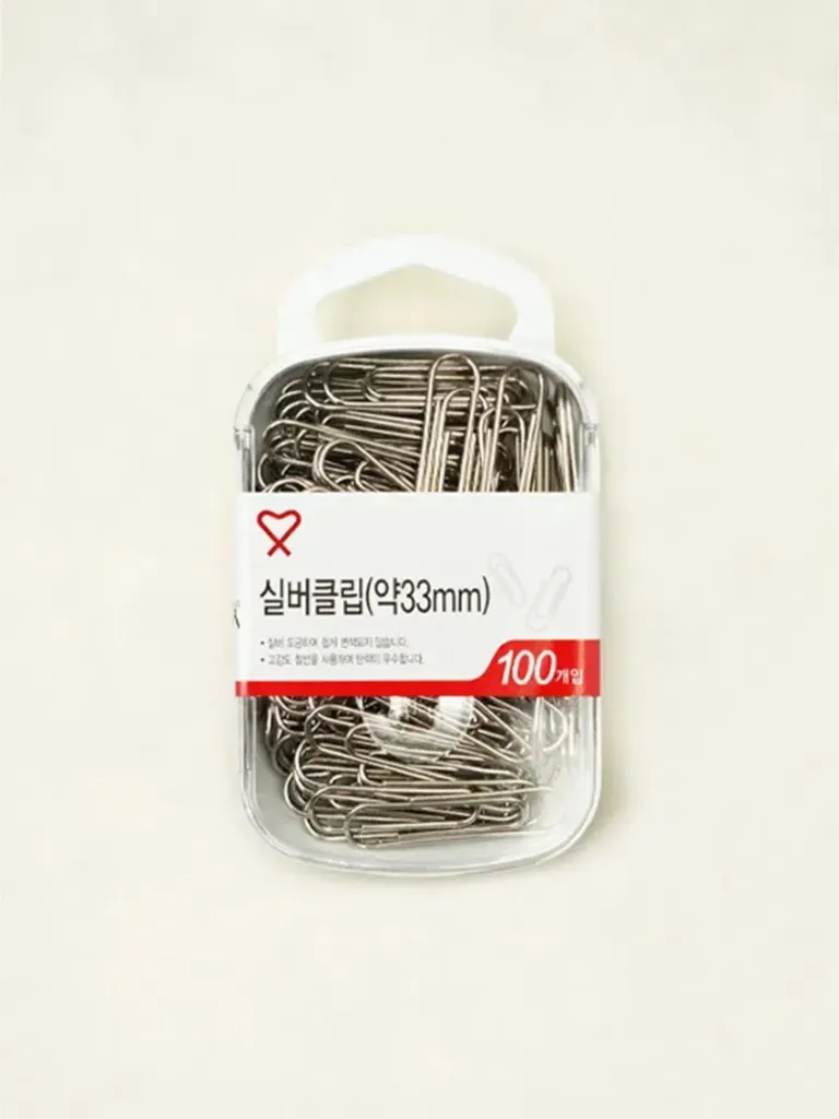 실버클립 33mm 100개입