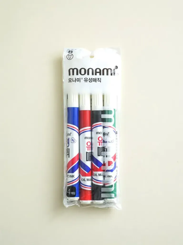 Monami Permanent Marker 4pcs Mix