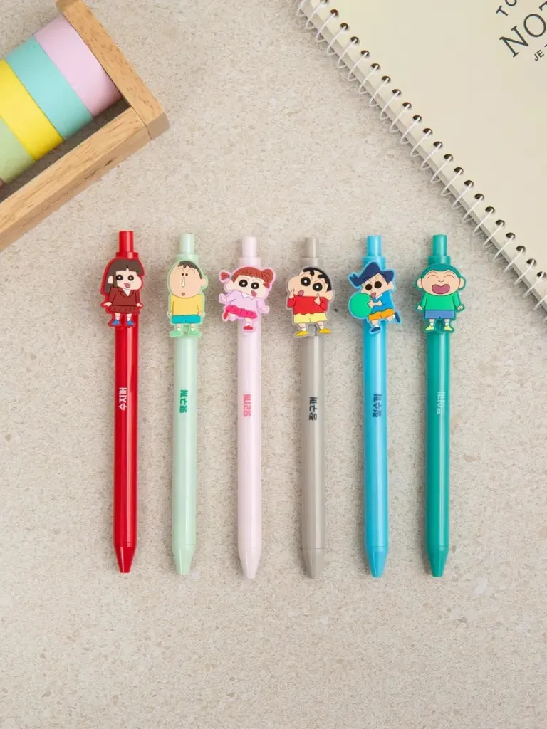 [GM-STAT-0037] Crayon Shinchan Knock Color Gel Pen Set