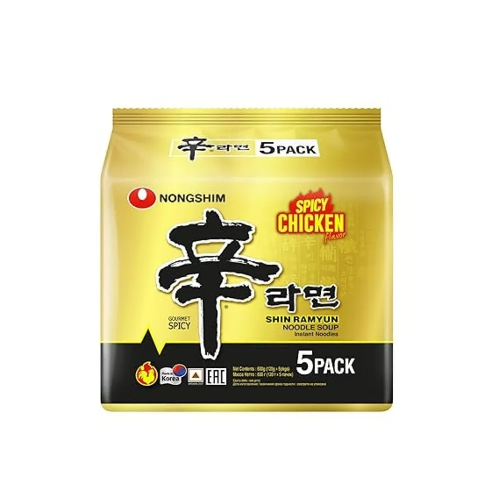 [GR-RAMEN-0091] 농심 신라면 매운 닭고기라면 120g*5