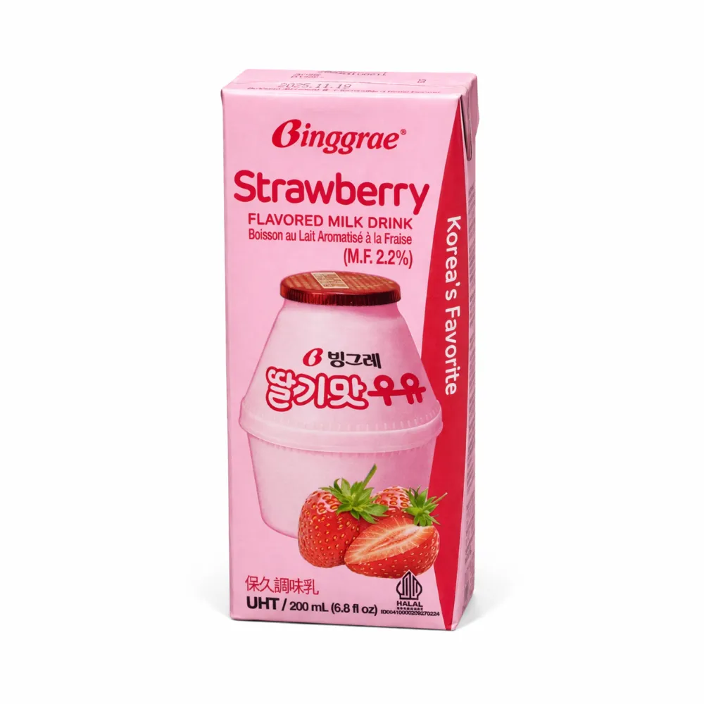 [8801104940023] Binggrae Strawberry Flavored Milk Drink 200ml