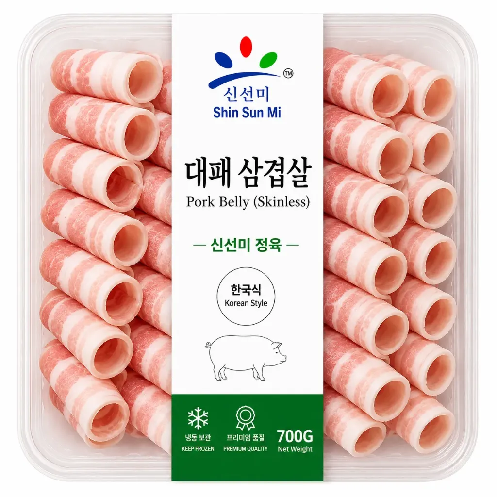 [2011003] 브라질산 무피 대패삼겹살 700g (Non-Halal) 