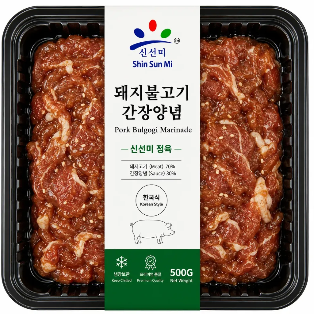 신선미 방앗간 돼지불고기 간장양념 1kg (Non-Halal)