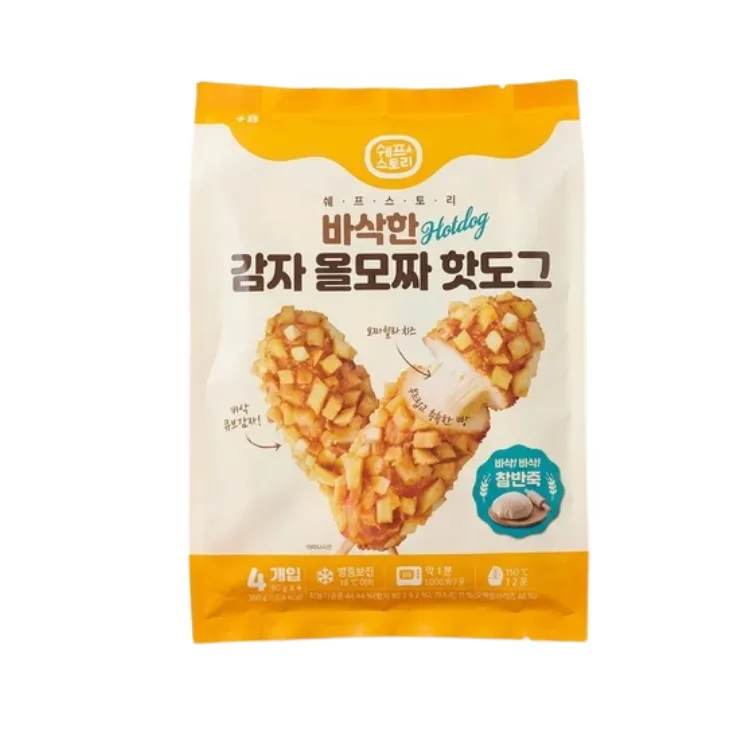 [8805489003625] WOOYANG Crispy Potato Whole Mozzarella Corn Dog 360g (90g*4pcs)
