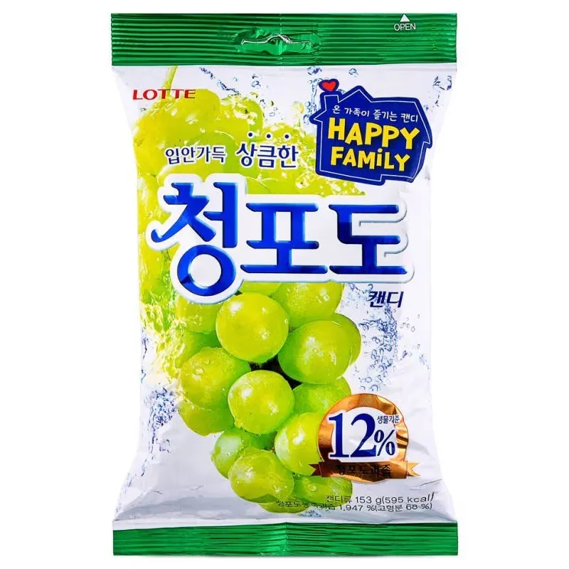 [8801062009527] 롯데 청포도 캔디 153G