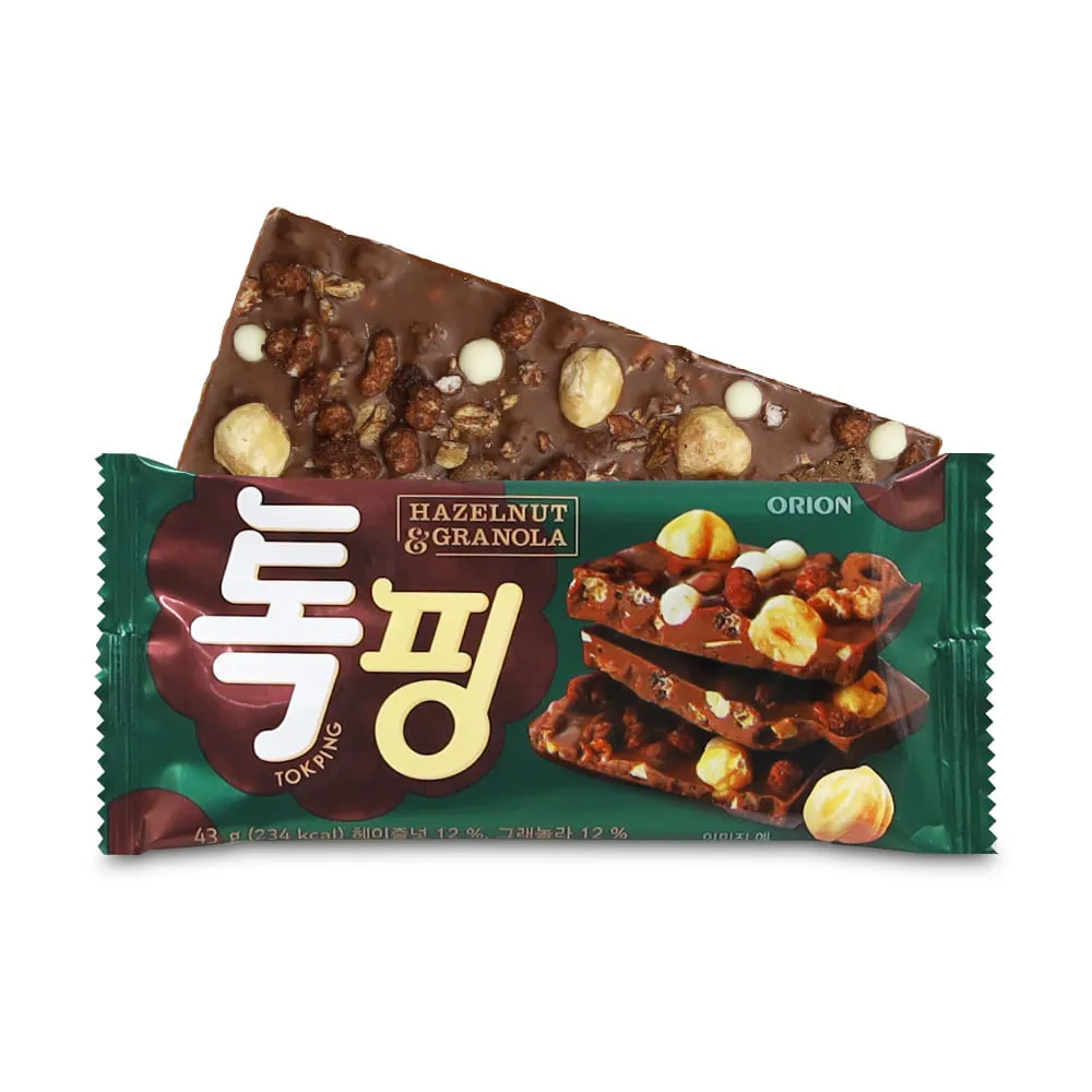 [8801117488901] 오리온 톡핑 헤이즐넛 & 그래놀라 43g