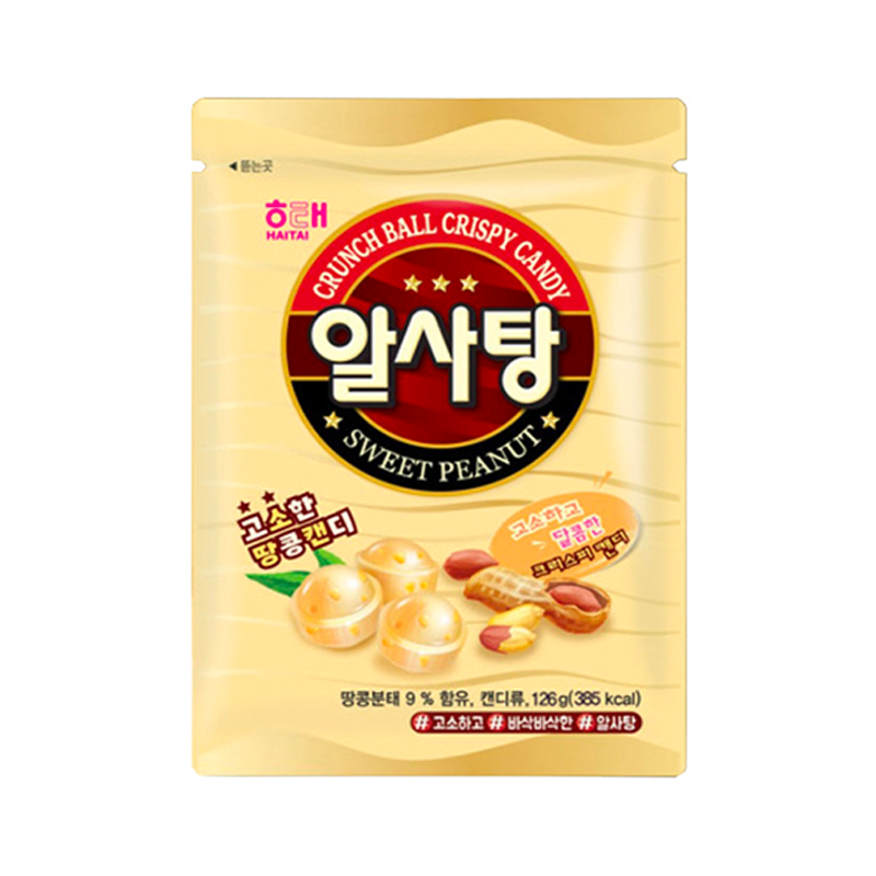 [8801019009082] HAITAI Crunch Ball Crispy Candy Sweet Peanut 126g
