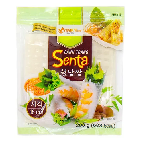 [8934777940240] 타이씨푸드 센타 월남쌈 사각 16cm 200g