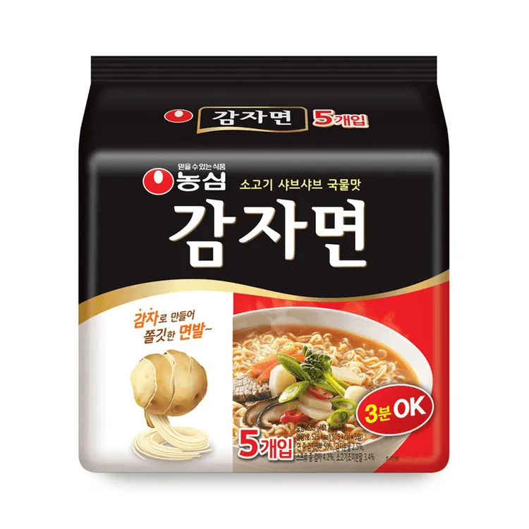 [8801043020022] 농심 감자면 멀티팩 585g (117g*5) (내수용)