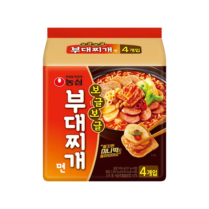 [8801043036870] 농심 보글보글 부대찌개면 멀티팩 508g