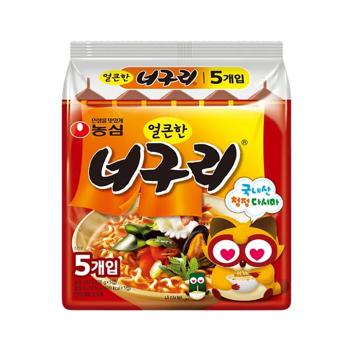 농심 얼큰한 너구리 멀티팩 600g (내수용)