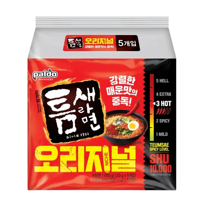팔도 틈새라면 빨계떡 멀티팩 600g