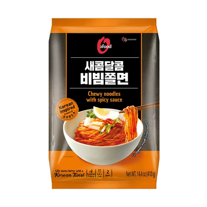 [8801052059556] O'FOOD Chewy Noodles with Spicy Sauce 410g