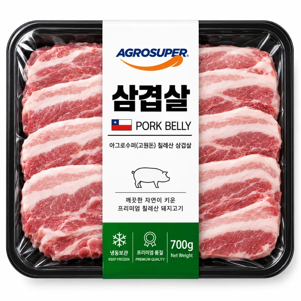 아그로수퍼(고원돈) 칠레산 삼겹살 700g